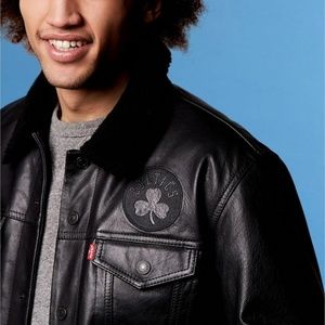 celtics leather jacket